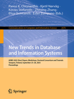 cover image of New Trends in Database and Information Systems